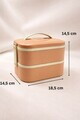 Cutie pentru pranz, Hermia, 721CBL1312, Inox, Izolat in vid, Roz