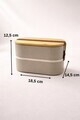 Cutie pentru pranz, Hermia, 721CBL1314, Inox, Dimensiuni: 14,5 x 18,5 x 12,5 cm / 1000 ml, Gri