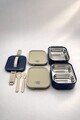 Cutie pentru pranz, Hermia, 721CBL1320, Inox, Izolat in vid, Albastru navy