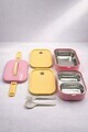 Cutie pentru pranz, Hermia, 721CBL1322, Inox, Izolat in vid, Roz pudra
