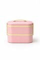 Cutie pentru pranz, Hermia, 721CBL1322, Inox, Izolat in vid, Roz pudra