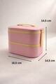 Cutie pentru pranz, Hermia, 721CBL1322, Inox, Izolat in vid, Roz pudra