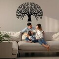 Decoratiune de perete, 5606, Metal, Dimensiuni: 75 x 53 cm, Negru