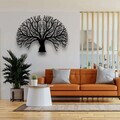 Decoratiune de perete, 5606, Metal, Dimensiuni: 75 x 53 cm, Negru