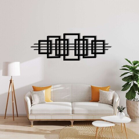 Decoratiune de perete, 5590, Metal, Dimensiune: 75 x 25 cm, Negru