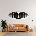 Decoratiune de perete, 5590, Metal, Dimensiune: 75 x 25 cm, Negru