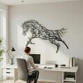 Decoratiune de perete, 5570, Metal, Dimensiune: 75 x 40 cm, Negru