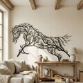Decoratiune de perete, 5570, Metal, Dimensiune: 75 x 40 cm, Negru