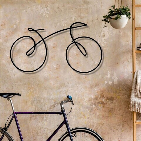 Decoratiune de perete, 5541, Metal, Dimensiune: 60 x 33 cm, Negru