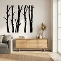 Decoratiune de perete, 5536, Metal, Dimensiune: 100 x 100 cm, Negru