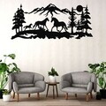 Decoratiune de perete, 5504, Metal, Dimensiune: 60 x 26 cm, Negru