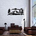 Decoratiune de perete, 5504, Metal, Dimensiuni: 75 x 33 cm, Negru