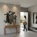 Decoratiune de perete, 3017, Metal, Dimensiune: 60 cm, Negru
