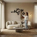 Decoratiune de perete, 3017, Metal, Dimensiune: 60 cm, Negru
