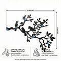 Decoratiune de perete, 3017, Metal, Dimensiune: 60 cm, Negru