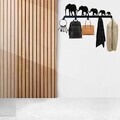 Decoratiune de perete, 3010, Metal, Dimensiune: 60 x 25 cm, Negru