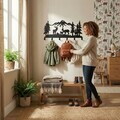 Decoratiune de perete, 3004, Metal, Dimensiune: 60 x 32 cm, Negru