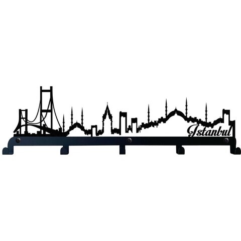 Decoratiune de perete, 3001, Metal, Dimensiune: 60 x 24 cm, Negru