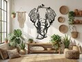 Decoratiune de perete, 5511, Metal, Dimensiuni: 59 x 75 cm, Negru