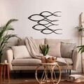 Decoratiune de perete, 5497, Metal, Dimensiune: 60 x 40 cm, Negru