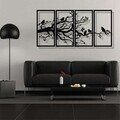 Decoratiune de perete, 5438, Metal, 100 x 50 cm, Negru