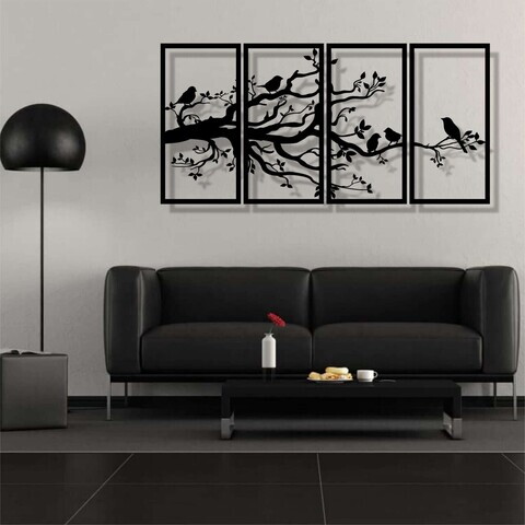 Decoratiune de perete, 5438, Metal, Dimensiune: 120 x 60 cm, Negru