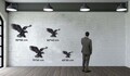 Decoratiune de perete, 5417, Metal, Dimensiune: 75 x 50 cm, Negru