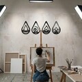 Decoratiune de perete, 5398, Metal, Dimensiune: 45 x 45 cm, Negru
