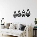 Decoratiune de perete, 5398, Metal, Dimensiune: 45 x 45 cm, Negru