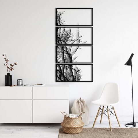 Decoratiune de perete, 5391, Metal, Dimensiune: 50 x 100 cm, Negru