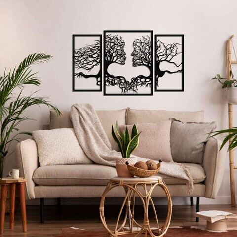Decoratiune de perete, 5385, Metal, Dimensiuni: 125 x 73 cm, Negru