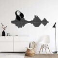 Decoratiune de perete, 5384, Metal, Dimensiune: 60 x 28 cm, Negru