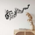 Decoratiune de perete, 5381, Metal, Dimensiuni: 75 x 32 cm, Negru