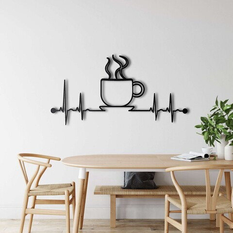 Decoratiune de perete, 5361, Metal, Dimensiune: 45 x 23 cm, Negru