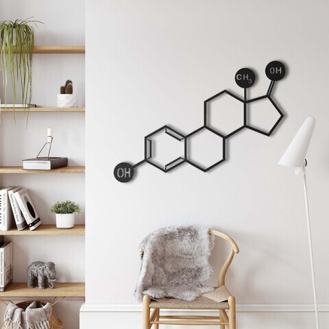 Decoratiune de perete, 5357, Metal, Dimensiune: 45 x 32 cm, Negru