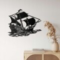 Decoratiune de perete, 5355, Metal, Dimensiune: 60 x 48 cm, Negru