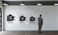 Decoratiune de perete, 5355, Metal, Dimensiune: 75 x 60 cm, Negru