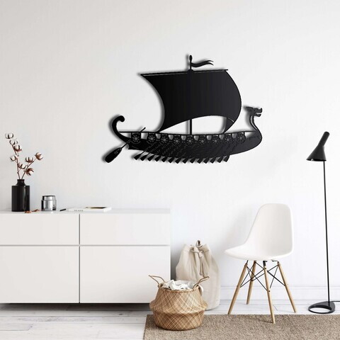Decoratiune de perete, 5354, Metal, Dimensiuni: 75 x 52 cm, Negru
