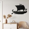 Decoratiune de perete, 5354, Metal, Dimensiuni: 75 x 52 cm, Negru