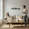 Decoratiune de perete, 5343, Metal, Dimensiune: 60 x 13 cm, Negru