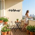 Decoratiune de perete, 5343, Metal, Dimensiune: 60 x 13 cm, Negru