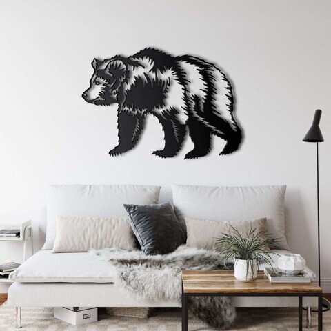 Decoratiune de perete, 5342, Metal, Dimensiune: 45 x 30 cm, Negru