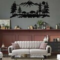 Decoratiune de perete, 5328, Metal, 100 x 44 cm, Negru