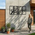 Decoratiune de perete, 5321, Metal, 100 x 50 cm, Negru