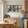 Decoratiune de perete, 5321, Metal, Dimensiune: 150 x 75 cm, Negru