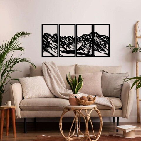 Decoratiune de perete, 5318, Metal, Dimensiune: 120 x 60 cm, Negru