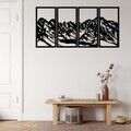 Decoratiune de perete, 5318, Metal, Dimensiune: 120 x 60 cm, Negru
