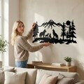 Decoratiune de perete, 5314, Metal, 100 x 44 cm, Negru