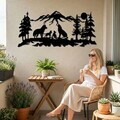 Decoratiune de perete, 5314, Metal, 100 x 44 cm, Negru