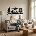 Decoratiune de perete, 5314, Metal, 100 x 44 cm, Negru
